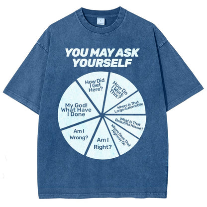 You May Ask Yourself Vintage Distressed T-shirt
