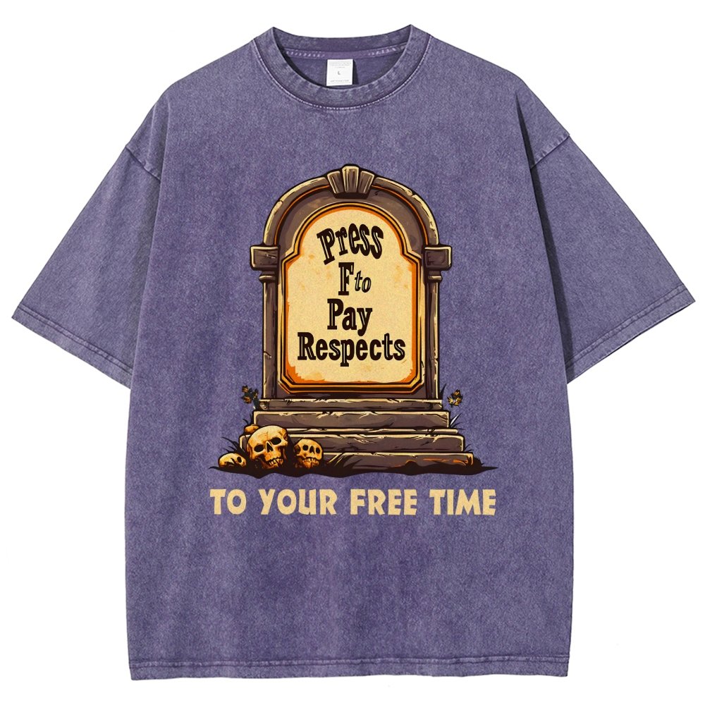 Press F to Pay Respects Vintage Distressed T-shirt