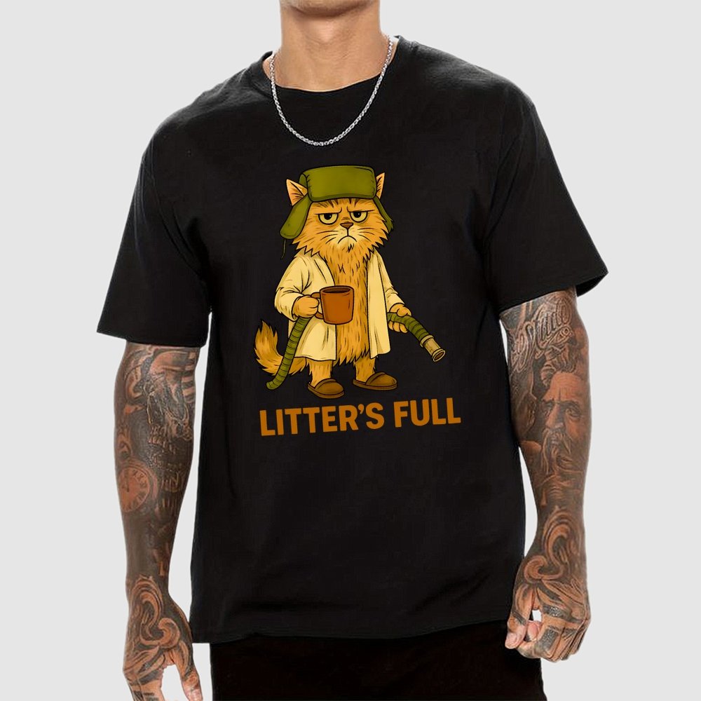 Litter’s Full Cat Geek T-Shirt