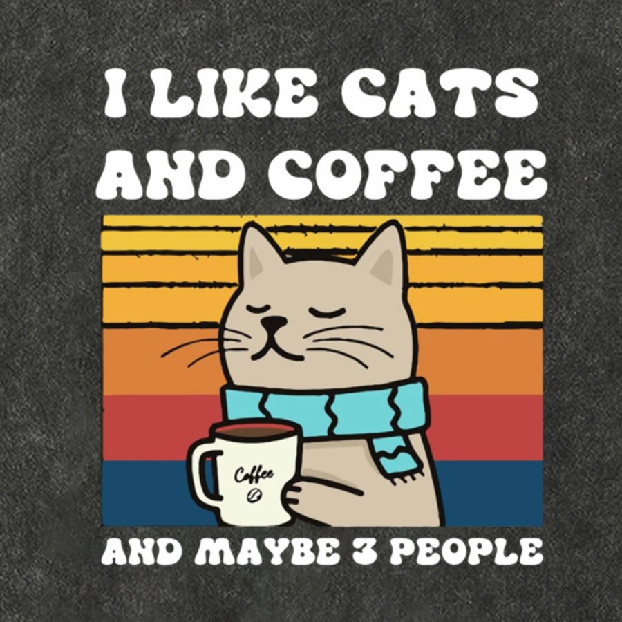 I Like Cats And Coffee And Maybe 3 People Funny Nerd Cotton Hat