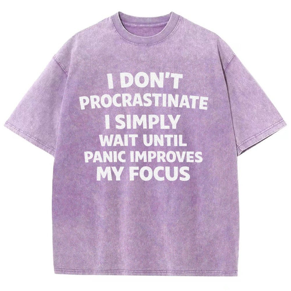 I Don't Procrastinate Vintage Distressed T-shirt