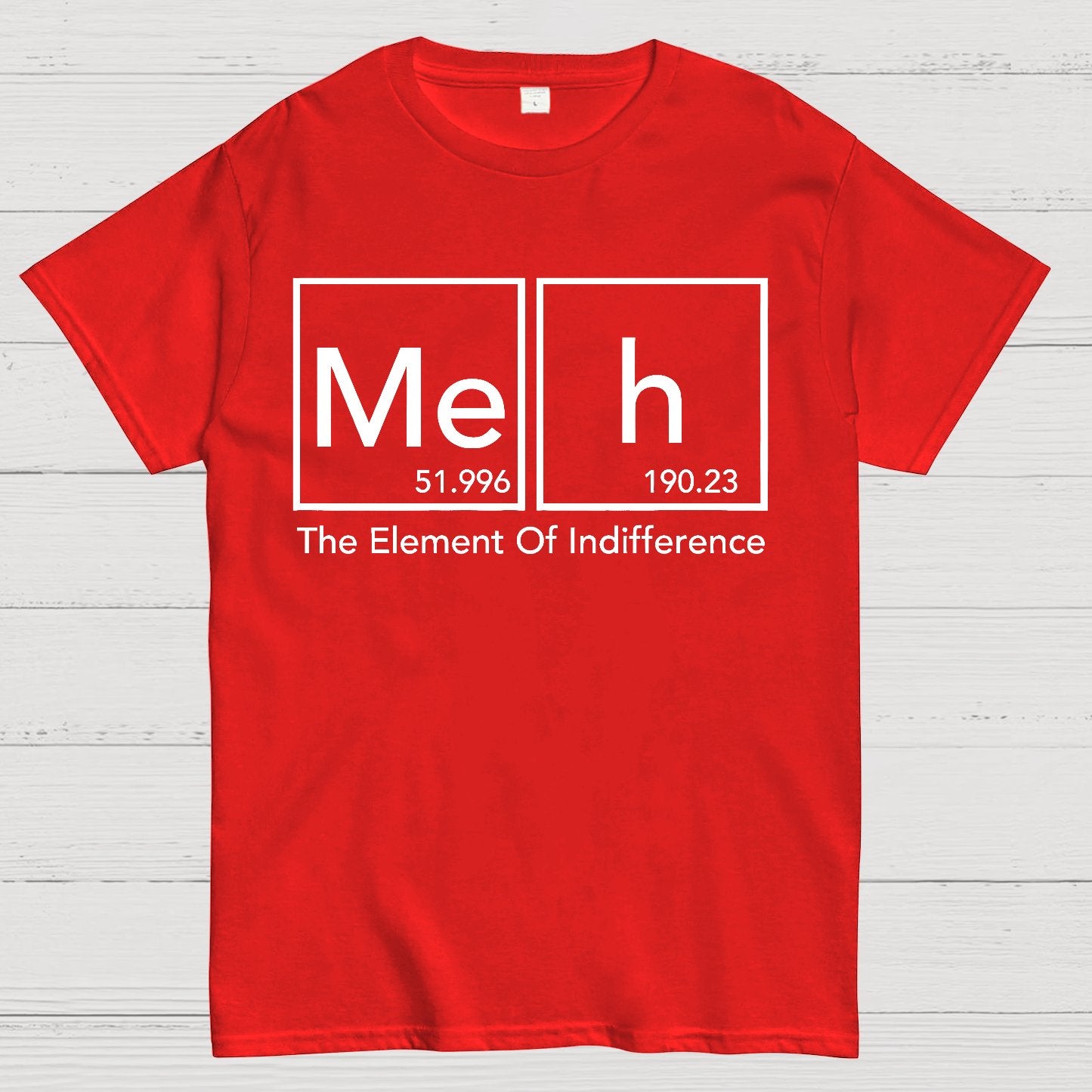 The Element Of Indifference Funny Periodic Tab Geek T-Shirt