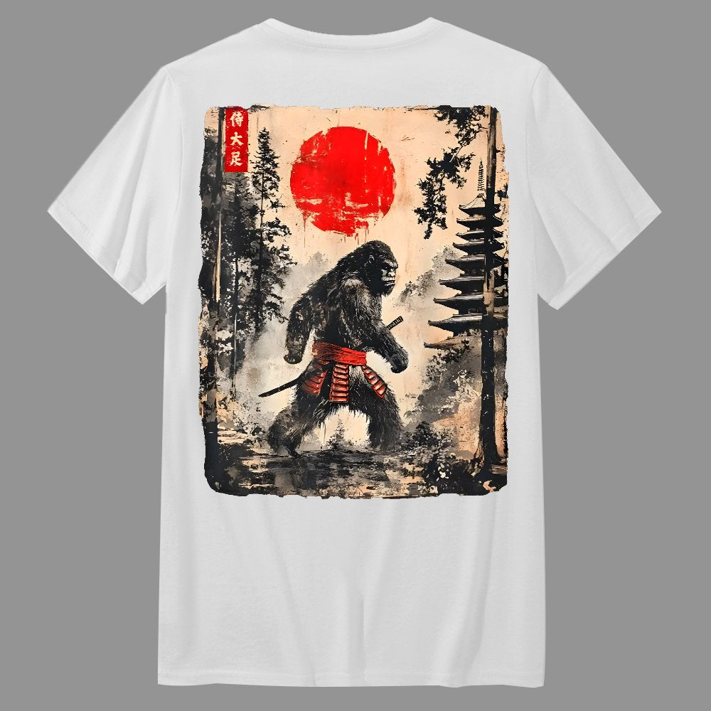 Funny Samurai Ukiyo-e Vintage Graphic Geek T-Shirt