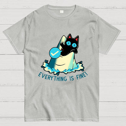 Everything Is Fine! Cat Geek T-Shirt