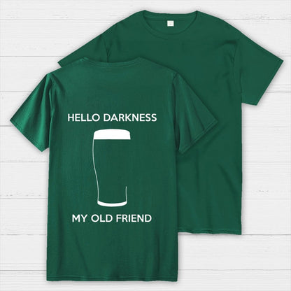 Hello Darkness My Old Friend Nerdy Graphic  Back Printing Geek T-Shirt