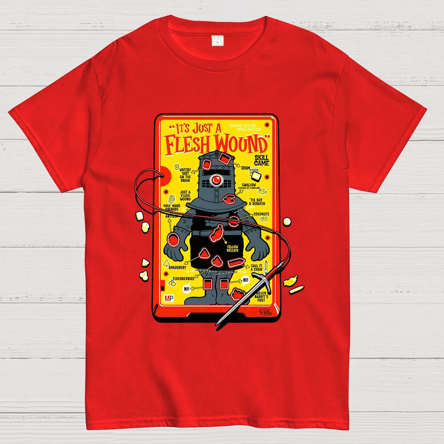 Flesh Wound Skill Game Nerdy T-Shirt