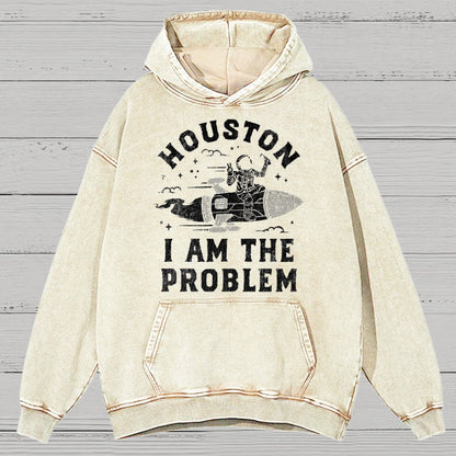 Houston, I Am The Problem, Planets Vintage Distressed Hoodie