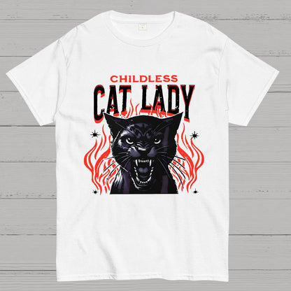 Childless Cat Lady Cat Ladies Nerd T-Shirt