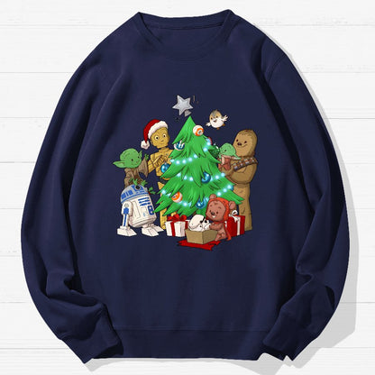 Light Side of the Tree Christmas Geek Cotton Sweatshirt