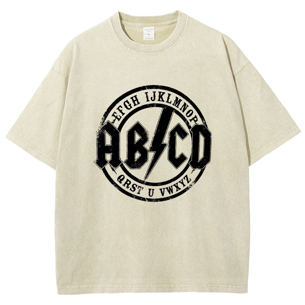 Hard Rock Alphabet Vintage Distressed T-shirt
