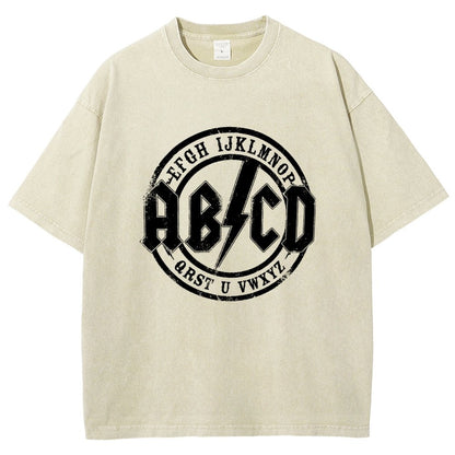 Hard Rock Alphabet Vintage Distressed T-shirt