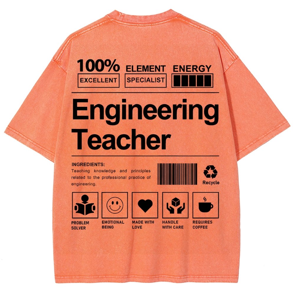 Engineering Teacher Unisex Washed T-Shirt