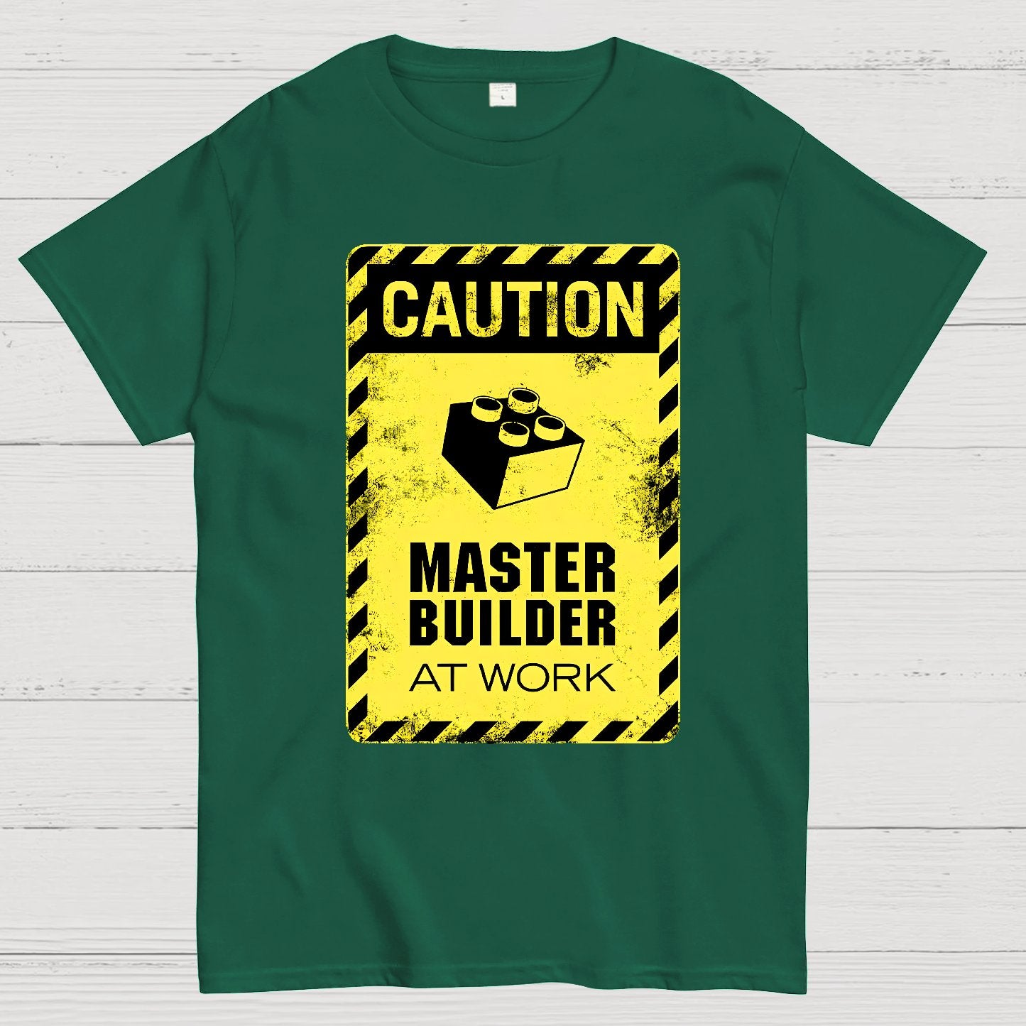 Caution Master Builder Geek T-Shirt