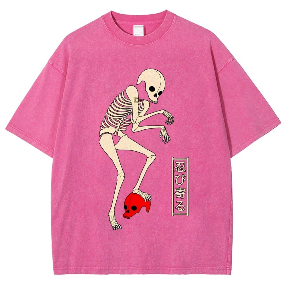 Creep Skull Vintage Distressed T-shirt