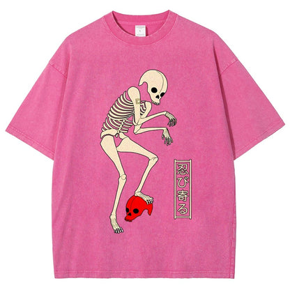 Creep Skull Vintage Distressed T-shirt