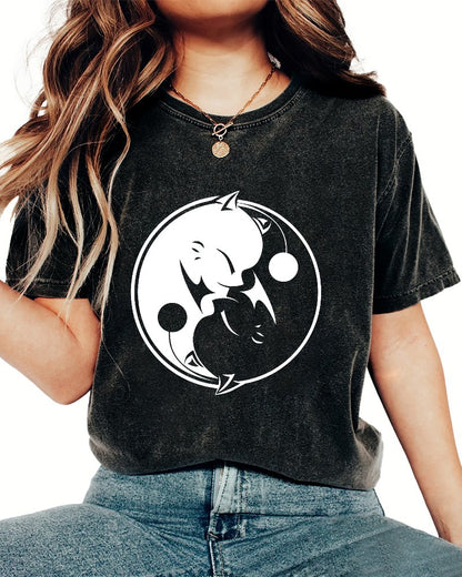 YIN YANG MOG Vintage Distressed T-shirt