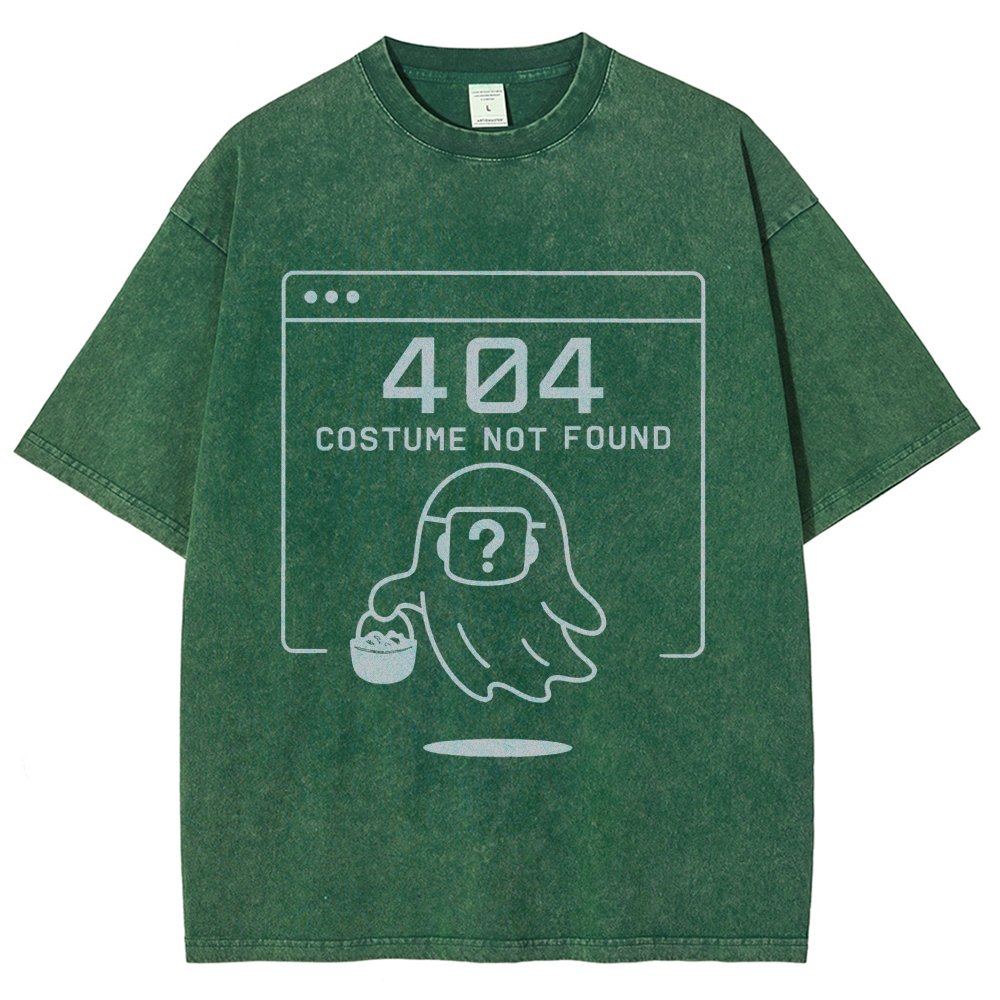 404 Costume Not Found  Funny Tech Halloween Vintage Distressed T-shirt