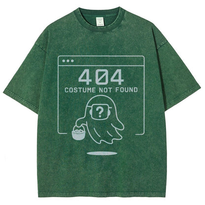 404 Costume Not Found  Funny Tech Halloween Vintage Distressed T-shirt