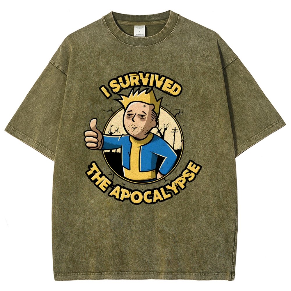 I Survived the Apocalypse Vintage Distressed T-shirt