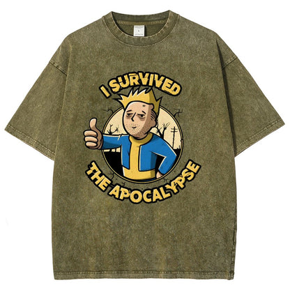 I Survived the Apocalypse Vintage Distressed T-shirt