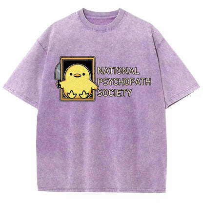 National Psychopath Sociaty Vintage Distressed T-shirt