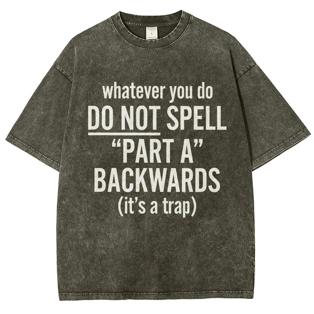 Part A Backwards Vintage Distressed T-shirt