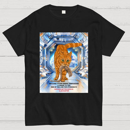 Mystery Creature Buster - Ginger Cat Building Better Worlds Geek T-Shirt
