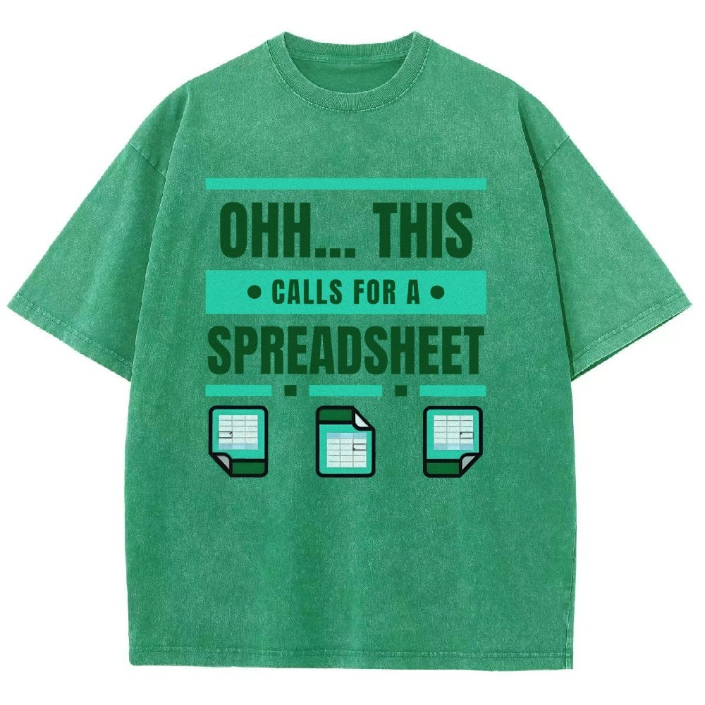This Calls For A Spreadsheet Office Software Vintage Distressed T-shirt
