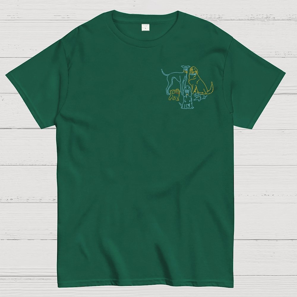I Like Dogs More Than People Front And Back Printing Geek T-Shirt