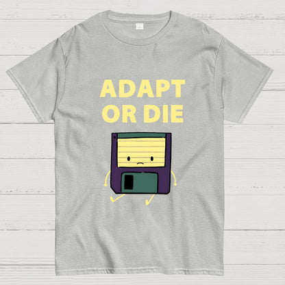 Adapt or Die Floppy Disk Geek T-Shirt