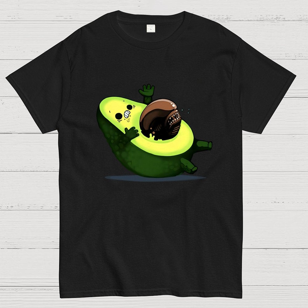 Quirky Alien Avocado Geek T-Shirt