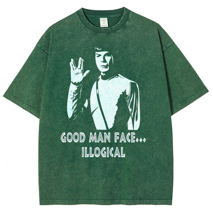 Good man face... illogicalVintage Distressed T-shirt