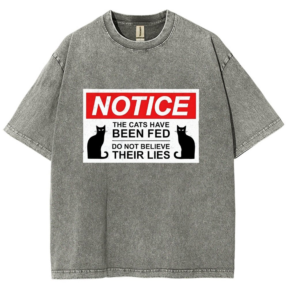 Cats Have Been Fed Vintage Distressed T-shirt