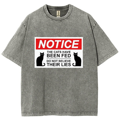 Cats Have Been Fed Vintage Distressed T-shirt