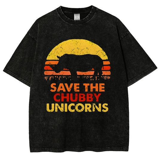 Save The Chubby Unicorns Vintage Distressed T-shirt