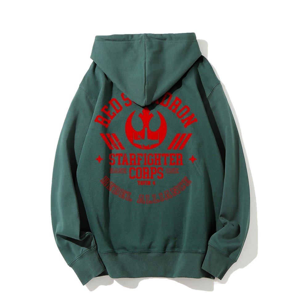 Red Team Base One Printed Back Unisex Cotton Hoodie
