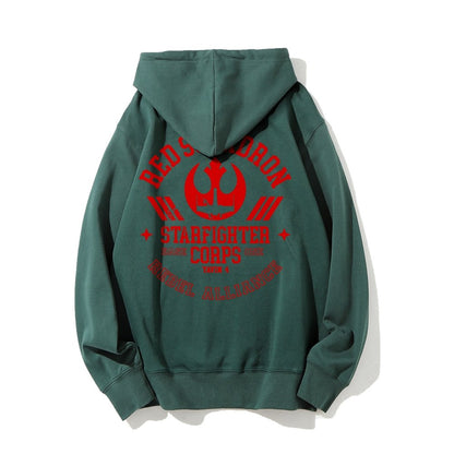 Red Team Base One Printed Back Unisex Cotton Hoodie