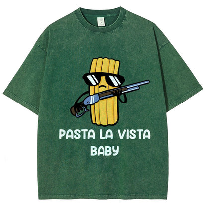 Pasta la Vista Baby Vintage Distressed T-shirt