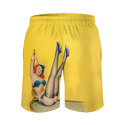Sexy Modern Girl Print Geek Shorts