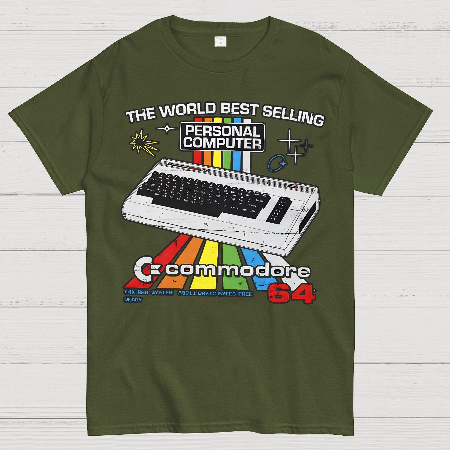 Retro Games Commodore 64 Personal Computer Geek T-Shirt