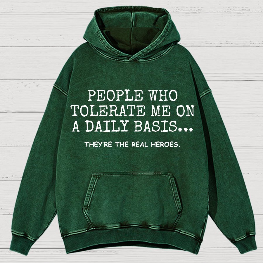 People Who Tolerate Me On A Daily Basis.Sarcasm Vintage Distressed Hoodie
