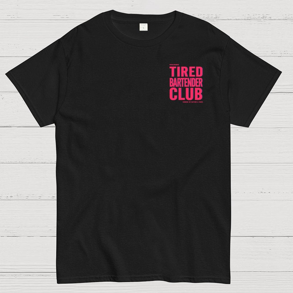 Tired Server Club Front And Back Printing Geek T-Shirt