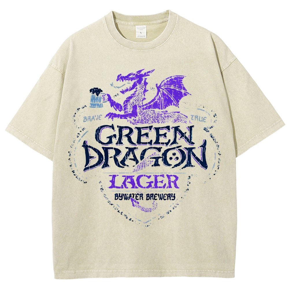Green Dragon LageVintage Distressed T-shirt