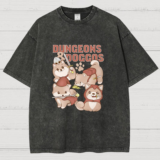 DUNGEONS AND DOGGOS Vintage Distressed T-shirt