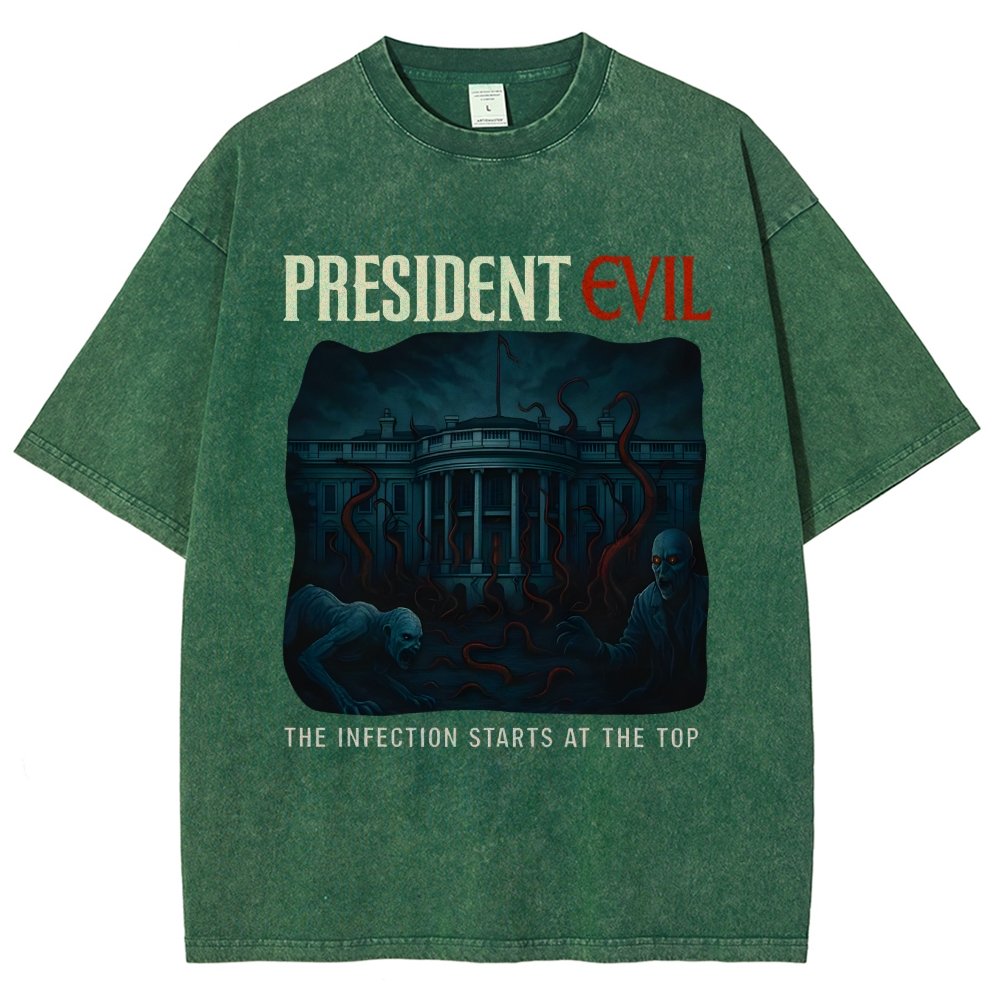President Evil Vintage Distressed T-shirt