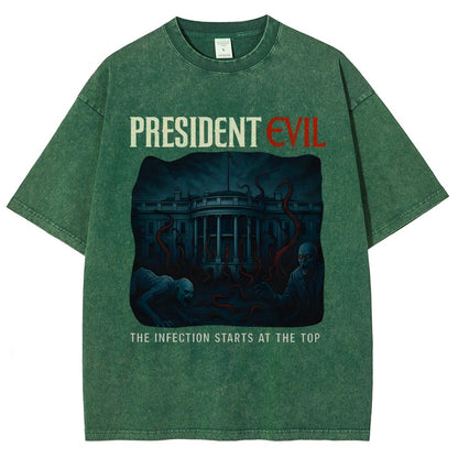 President Evil Vintage Distressed T-shirt