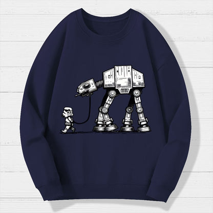 Galactic Robot Dog-Planetary Battles Geek Cotton Sweatshirt