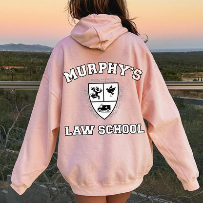 Murphy's Law School  Academic Printed Back Unisex Cotton Hoodie