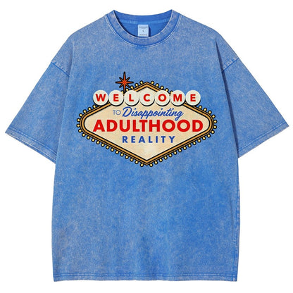 Welcome To Adulthood Vintage Distressed T-shirt