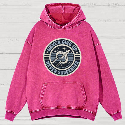 Never Give Up Never Surrender! Vintage Distressed Hoodie